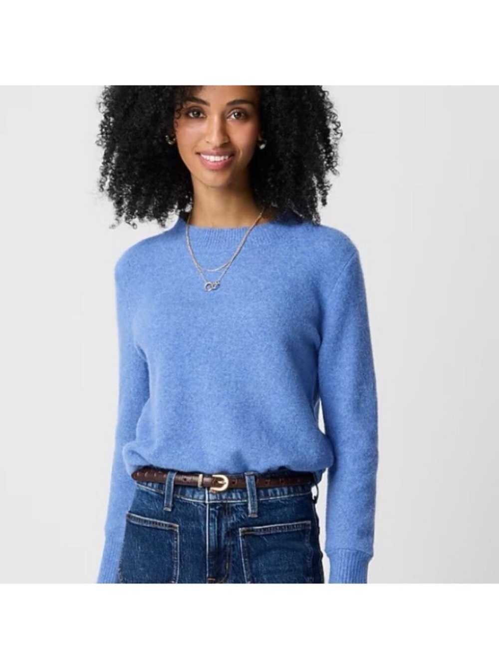 J. Crew Extra Soft Crewneck Sweater in Cornflower Blue
